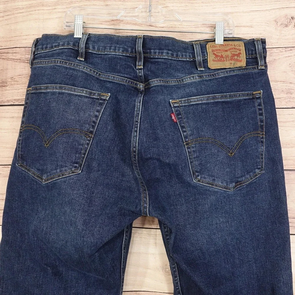 Levis Workwear Jeans Mens 40x30 Blue Medium Wash Regular Straight Stretch Denim